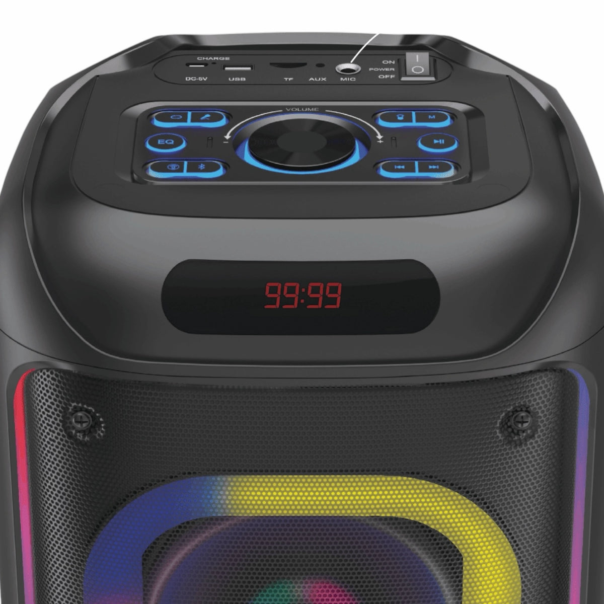 Fingers 2Mic-ThunderBox45 Portable Bluetooth Speaker with 2 Wireless Microphones