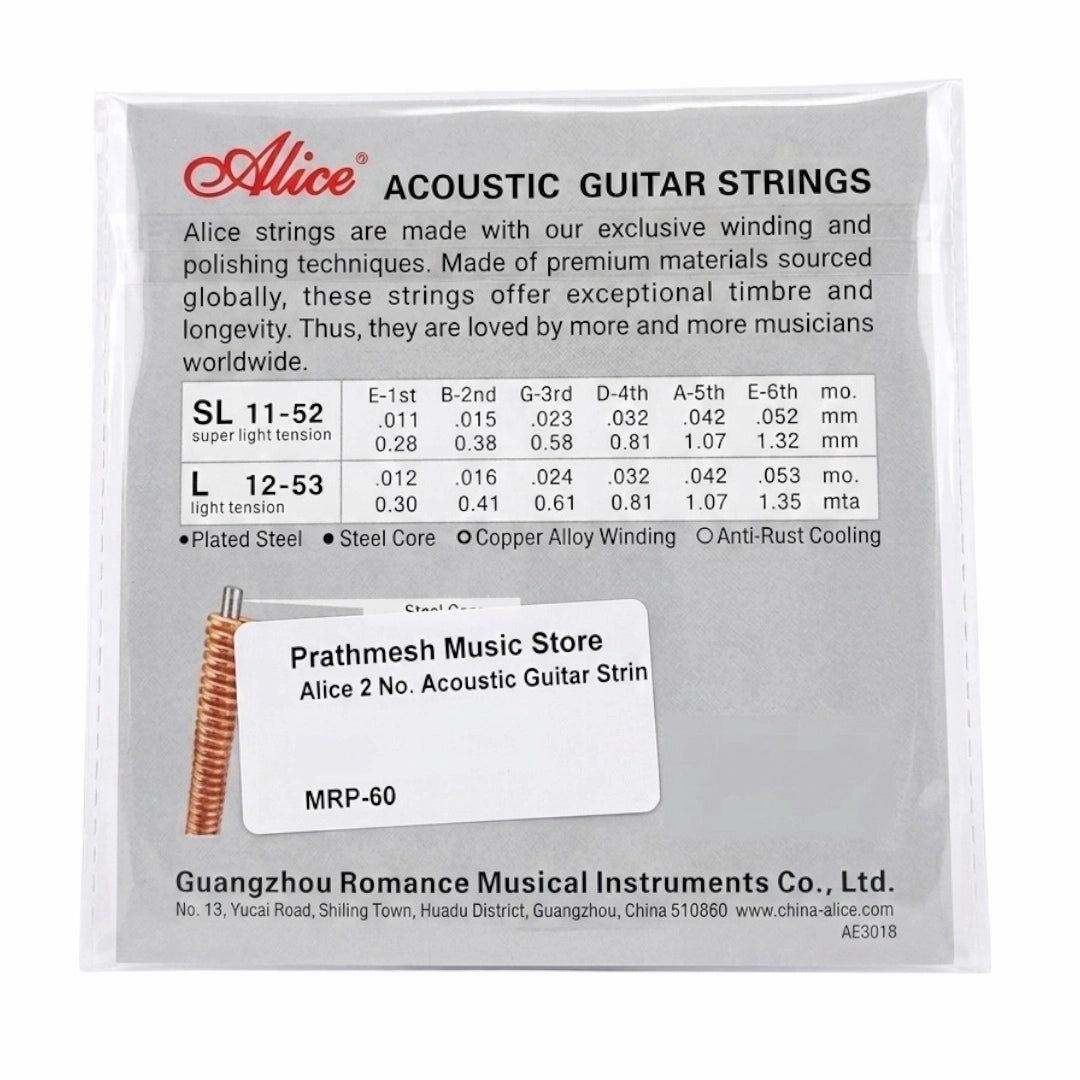 Alice A206SI-2 (2nd String) B-STRING Acoustic Guitar String