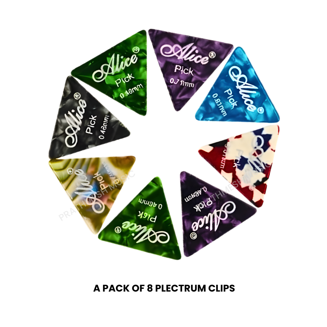 Alice AP-L-8 Celluloid Triangle Guitar Picks (8 pcs)