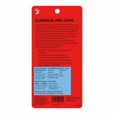 D'Addario PW-CP-04 Classical Pro Guitar Capo