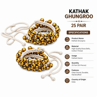 RG Kathak Ghungroo - 25 Pair