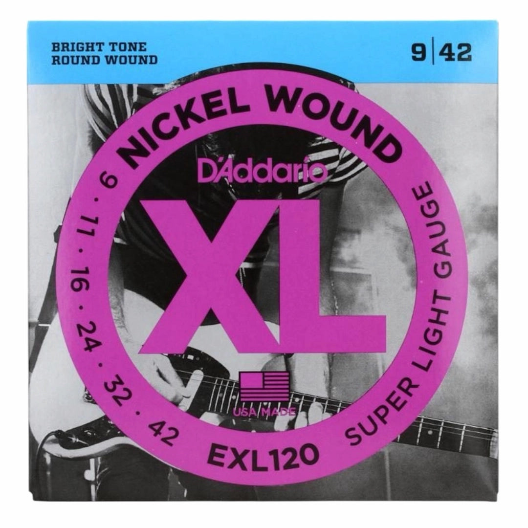 D’Addario EXL120 Nickel Wound Super Light Electric Guitar Strings - 09-42