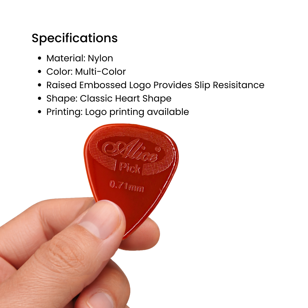Alice AP-12G Nylon Guitar Picks – 0.71 mm (12 pcs)