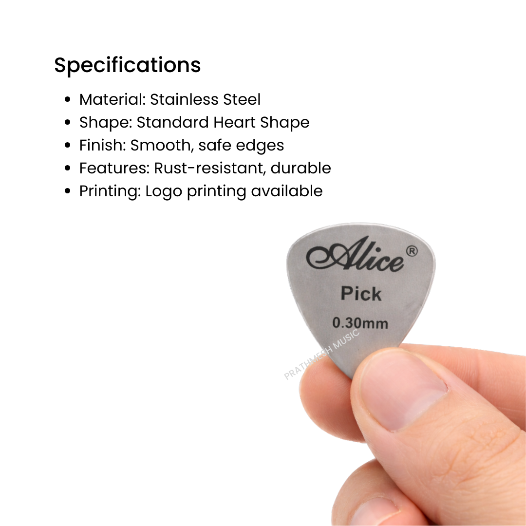 Alice APSTGB2-6 Stainless Steel Plectrum