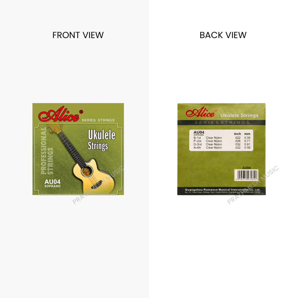 Alice AU04 Ukulele Strings - Standard Tension Nylon