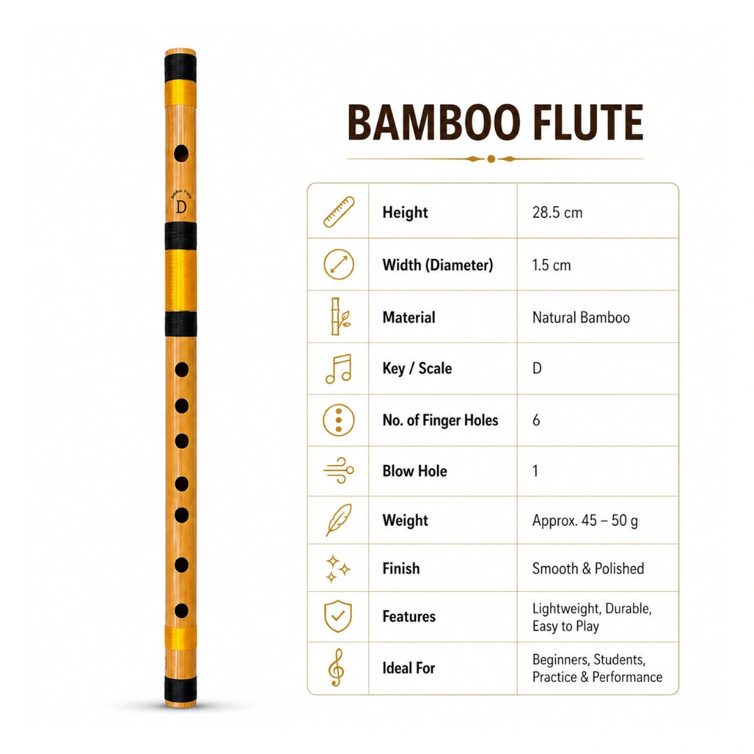 Radhe Bamboo Side D Mid Flute