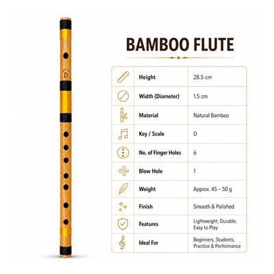 Radhe Bamboo Side D Mid Flute