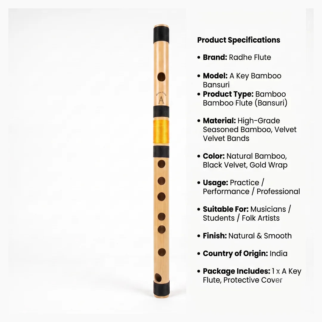 Radhe Bamboo Side A Mid Flute