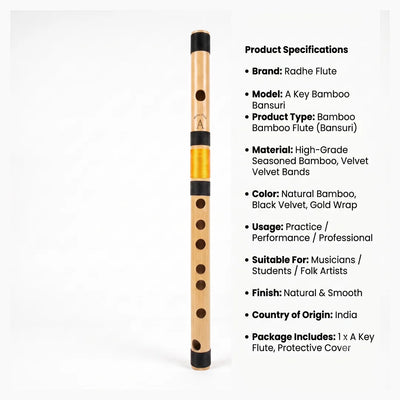 Radhe Bamboo Side A Mid Flute