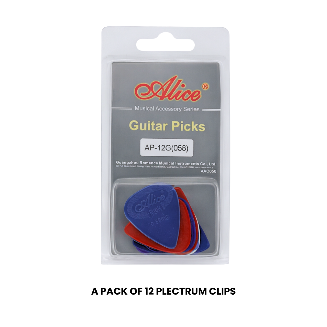 Alice AP-12G Nylon Guitar Picks – 0.58 mm (12 pcs)