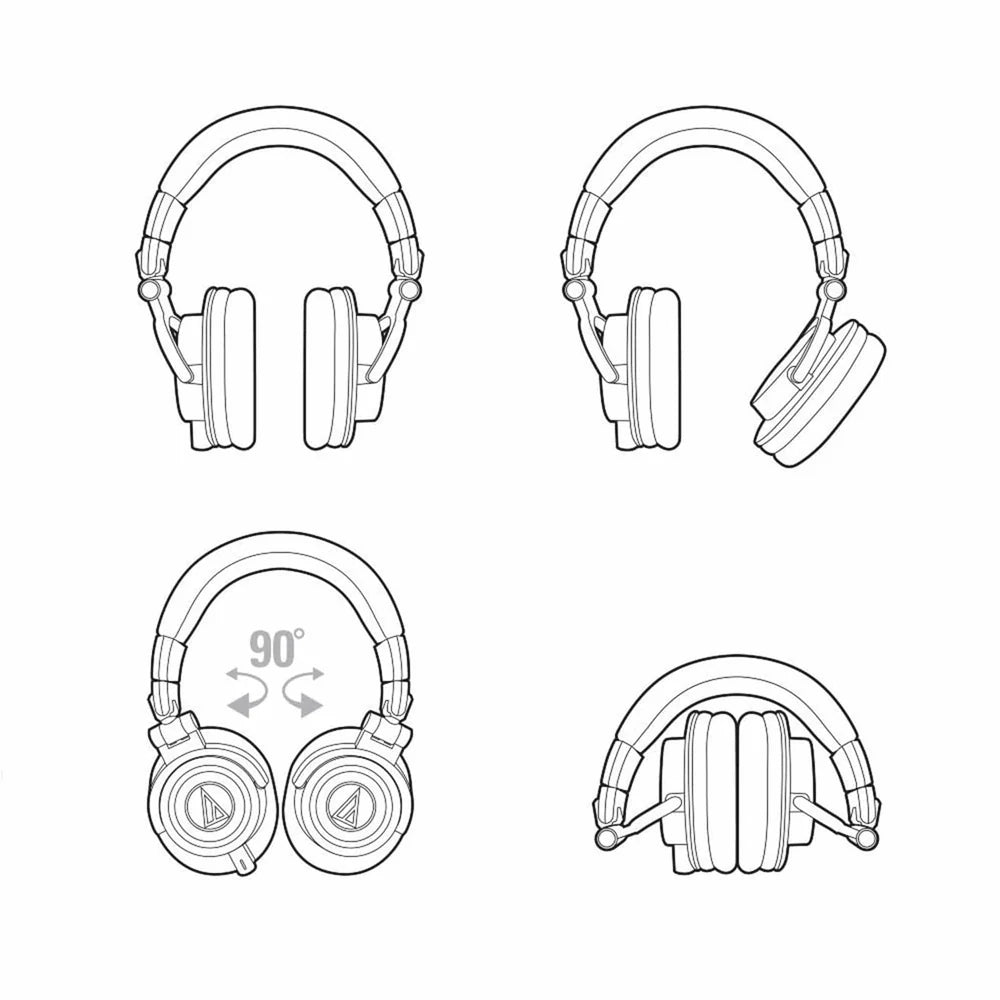 Audio-Technica ATH-M50X Professional Studio Monitor Headphones