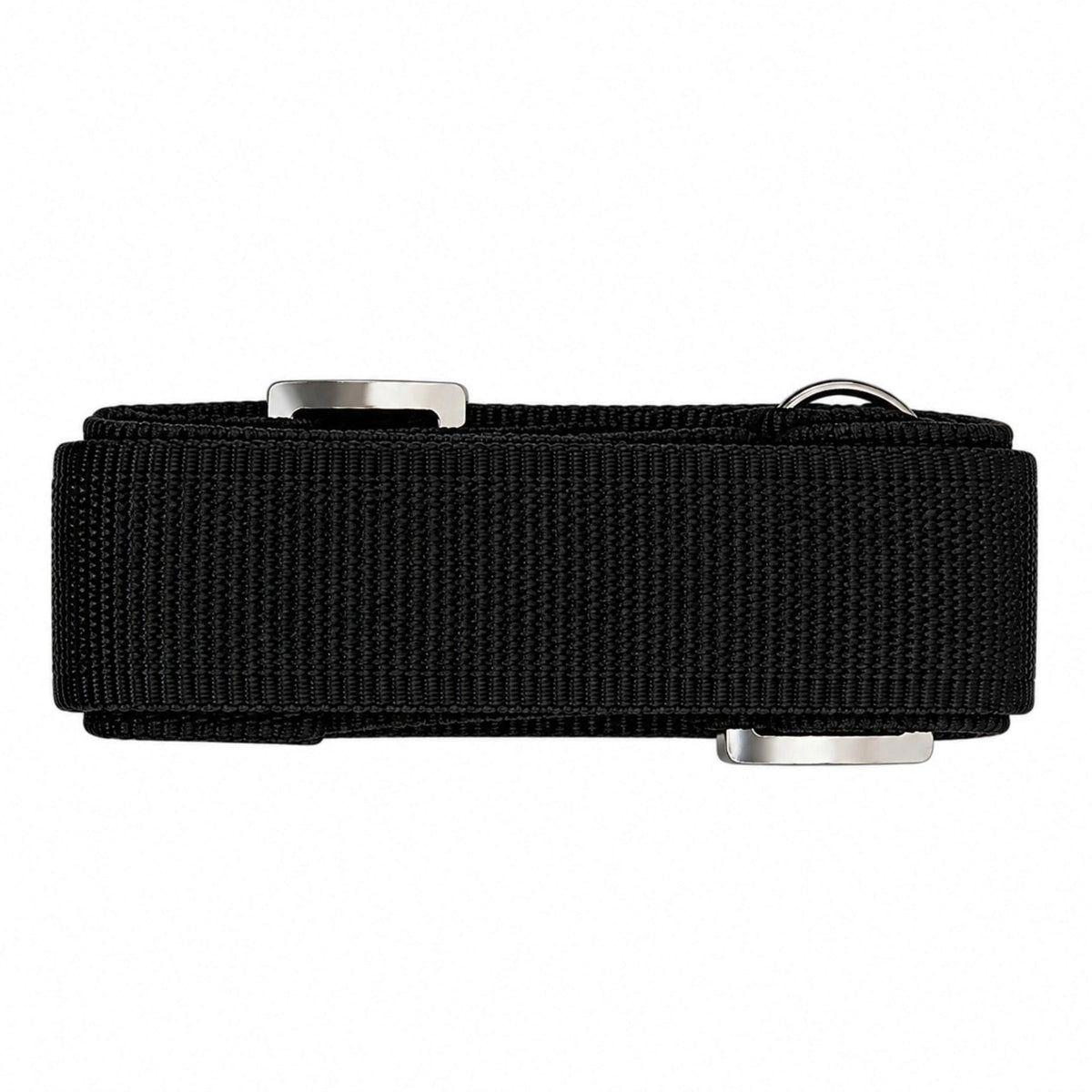 Prathmesh Music black nylon drum side belt with adjustable metal hardware for secure instrument mounting