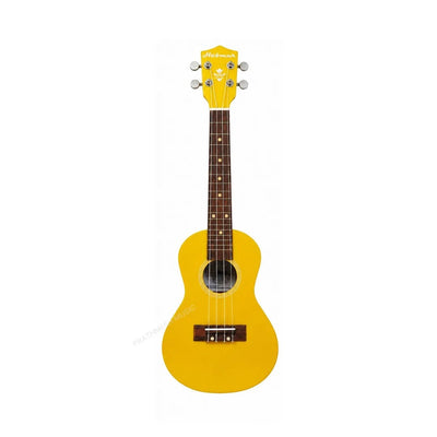 Prathmesh Music Hobmer UKU-24-YL yellow soprano ukulele with a bright finish, ideal for beginners and students.