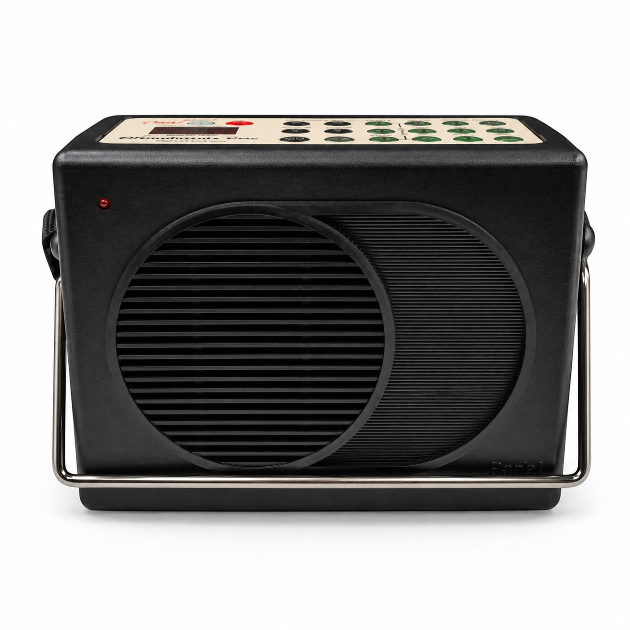 Prathmesh Music Radel Sunadamala Plus digital lehera instrument with black casing and front speaker grille