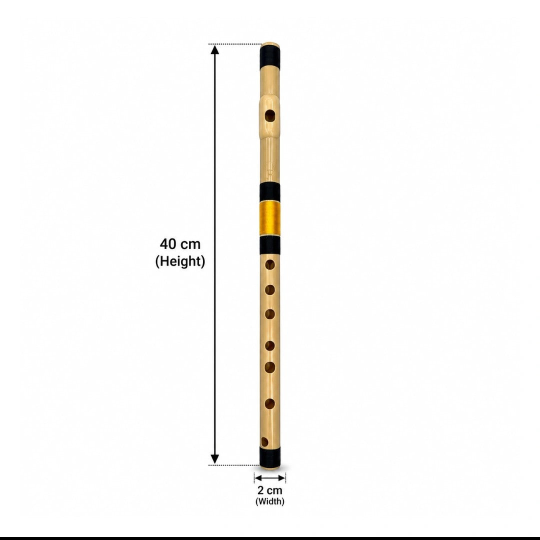 Prathmesh Music Radhe PVC F Middle side-blown bansuri flute with 40cm height and 2cm width for beginners.