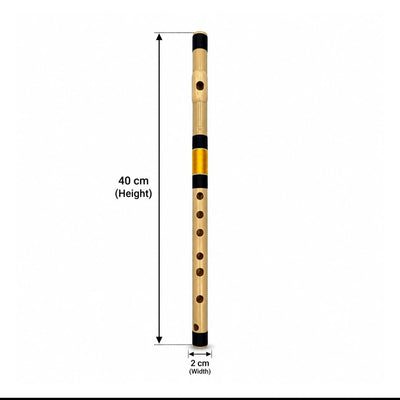 Prathmesh Music Radhe PVC F Middle side-blown bansuri flute with 40cm height and 2cm width for beginners.