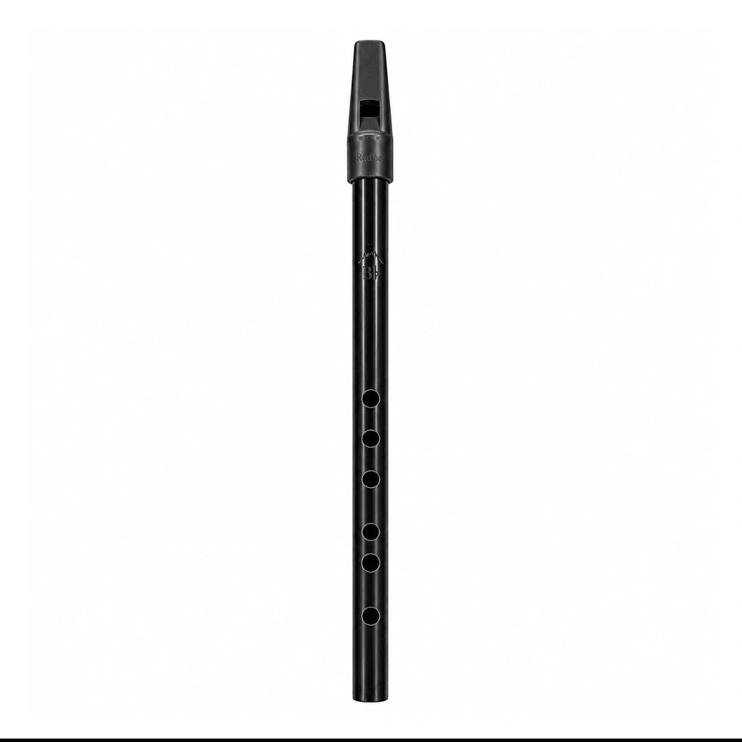 Prathmesh Music Radhe straight black PVC fiber flute for beginners, featuring a durable, lightweight design.