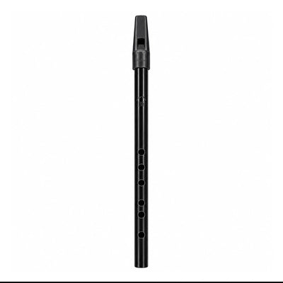 Prathmesh Music Radhe straight black PVC fiber flute for beginners, featuring a durable, lightweight design.
