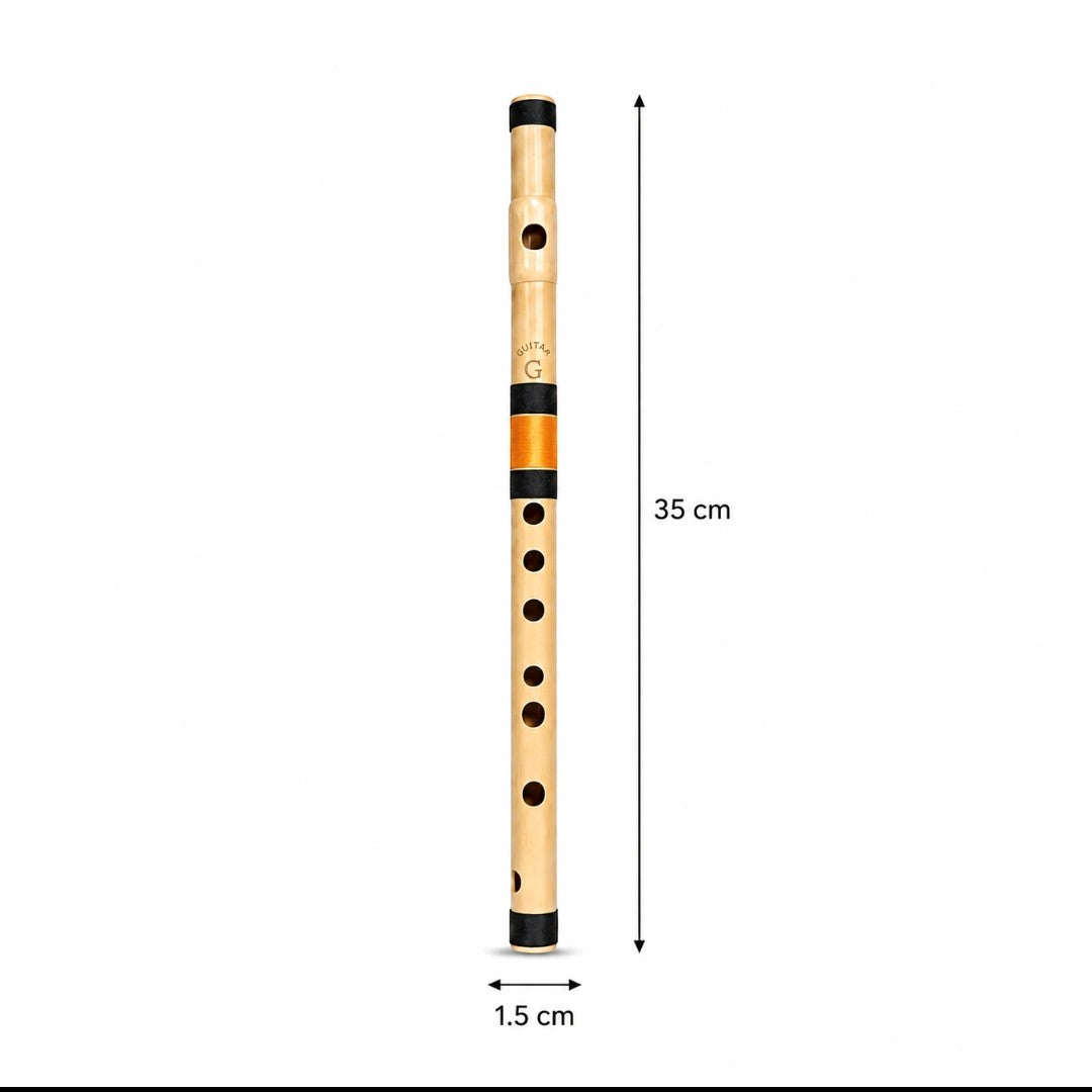 Prathmesh Music Radhe PVC G Middle side-blown bansuri flute with 35cm length and 1.5cm diameter for beginners.